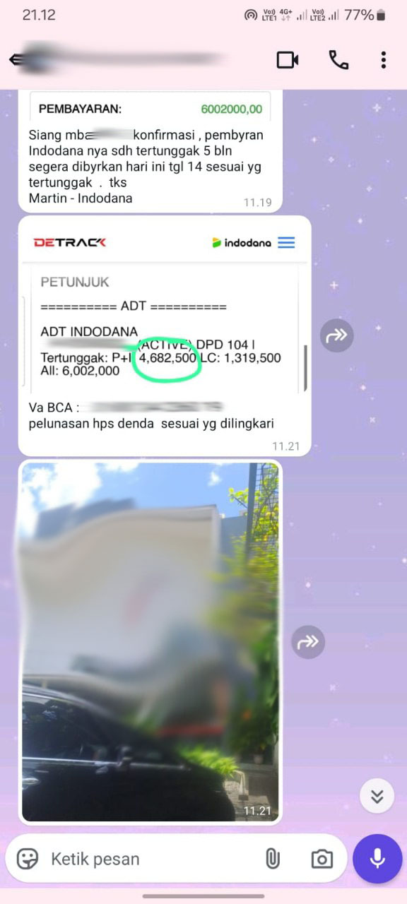 debt collector pinjol indodana datang ketempat kerja