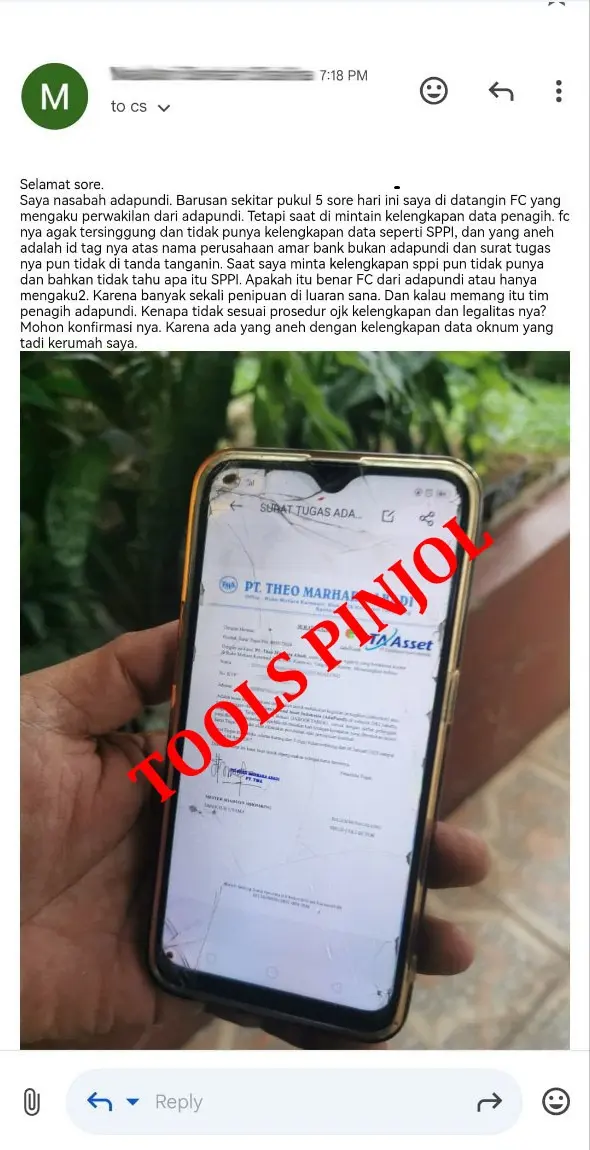 di datangin dc lapangan pinjol adapundi