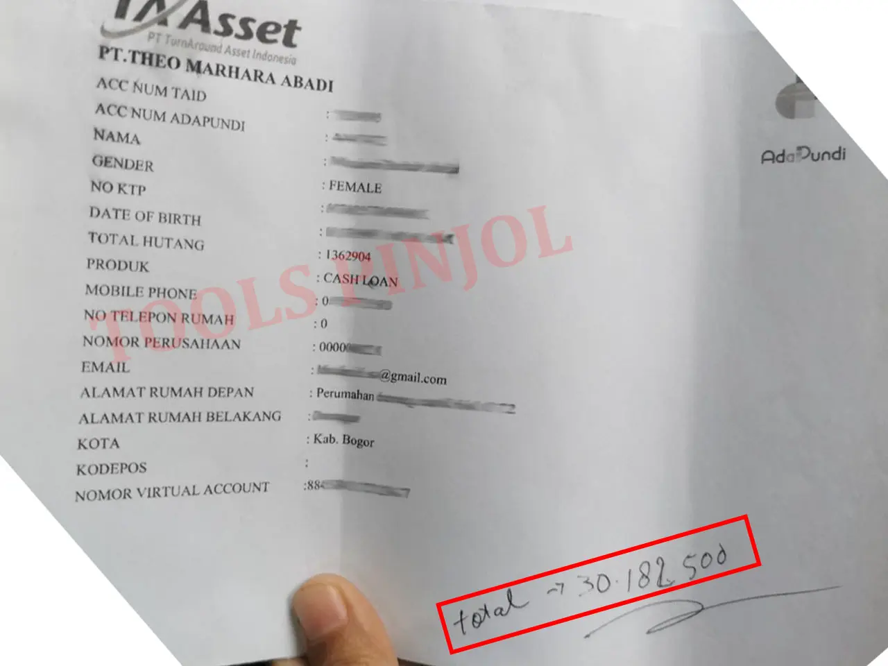 debt collector pinjol adapundi