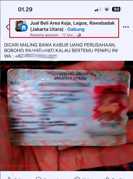 pinjol sebar data di rawa badak