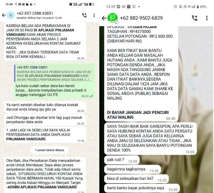 cara penagihan pinjol ilegal uangkunow